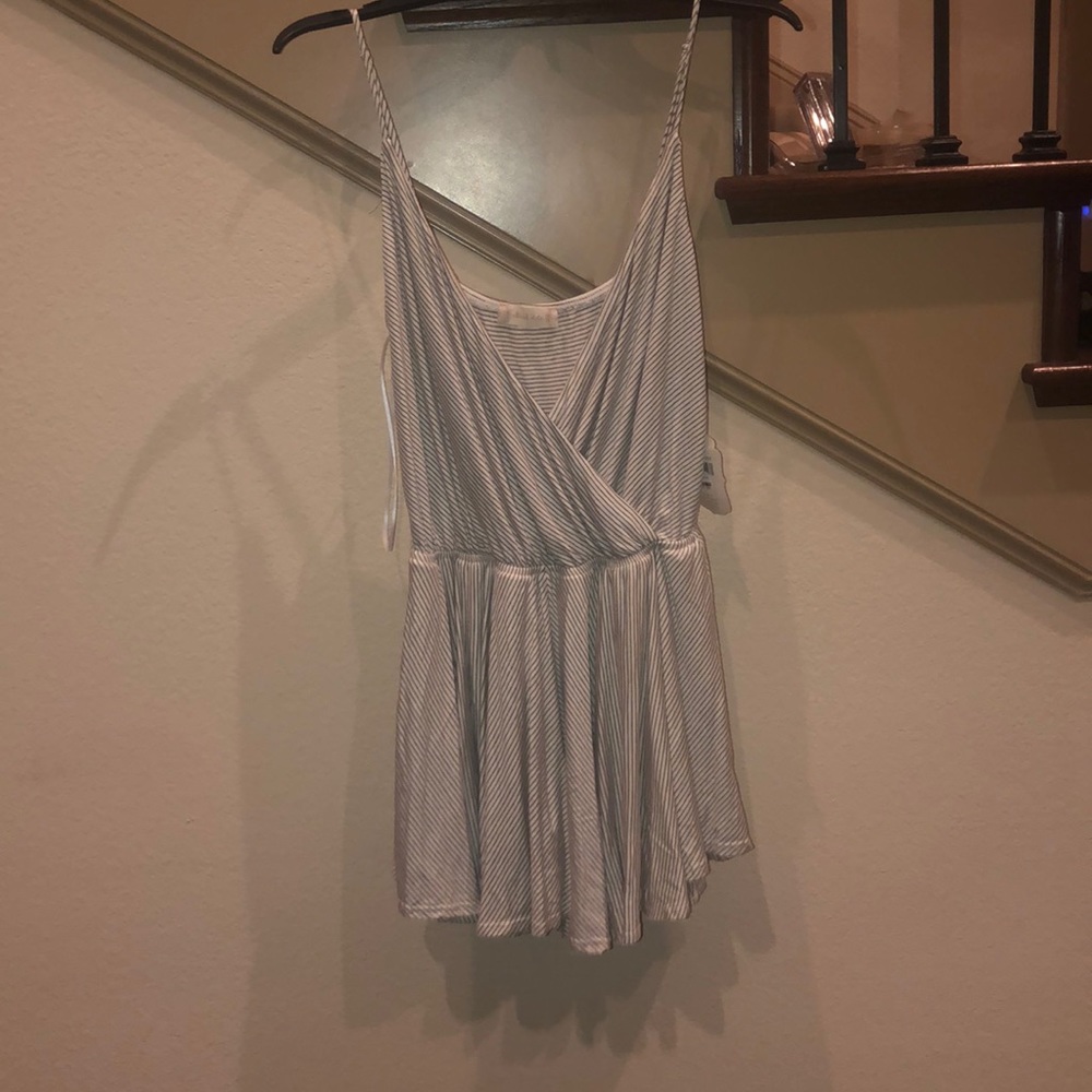 Black/White striped Romper